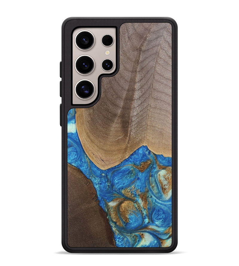 Galaxy S25 Ultra Wood Phone Case - Eldora (Teal & Gold, 747439)