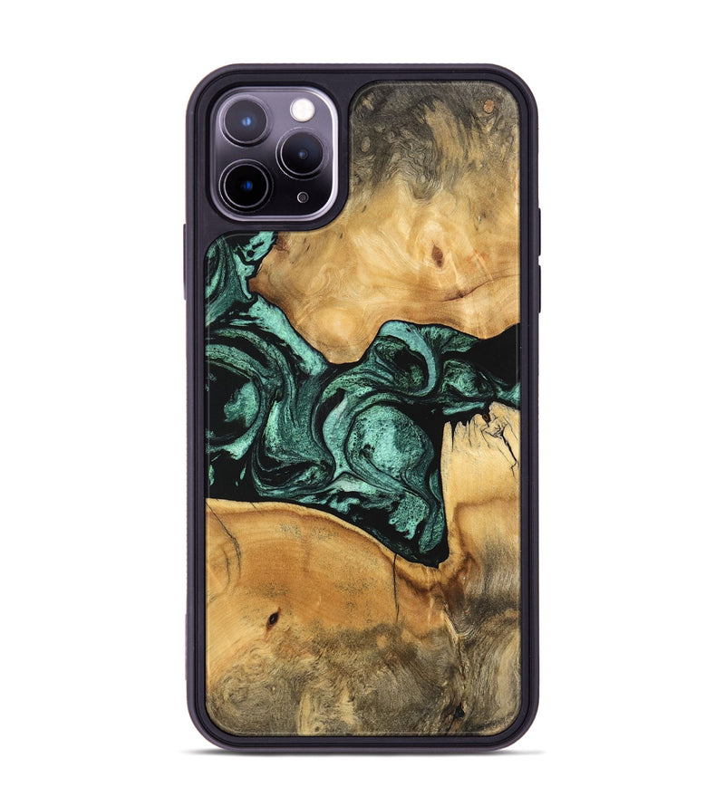 iPhone 11 Pro Max Wood Phone Case - Maliyah (Green, 747442)