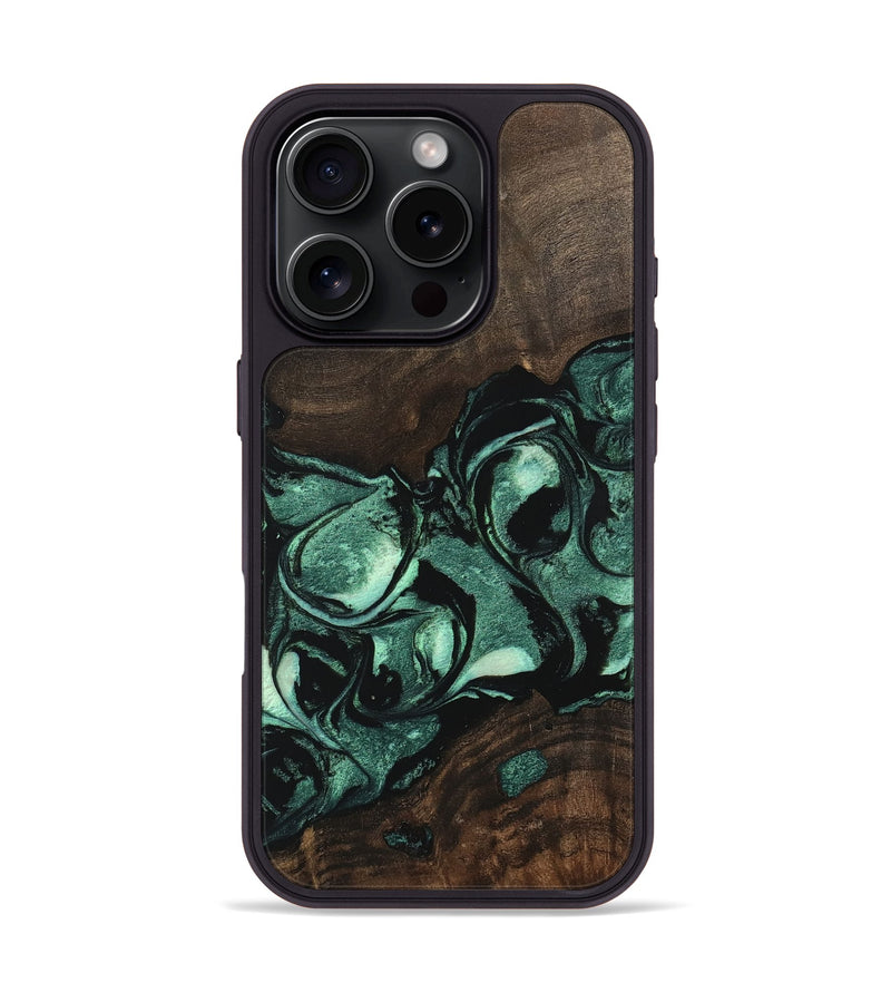 iPhone 16 Pro Wood Phone Case - Ivana (Green, 747443)