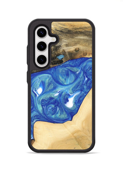 Galaxy S25 Wood Phone Case - Miles (Blue, 747446)