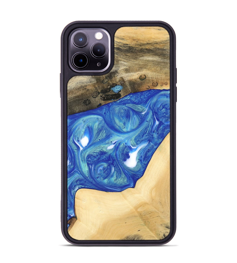 iPhone 11 Pro Max Wood Phone Case - Miles (Blue, 747446)