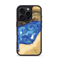 iPhone 16 Pro Wood Phone Case - Miles (Blue, 747446)