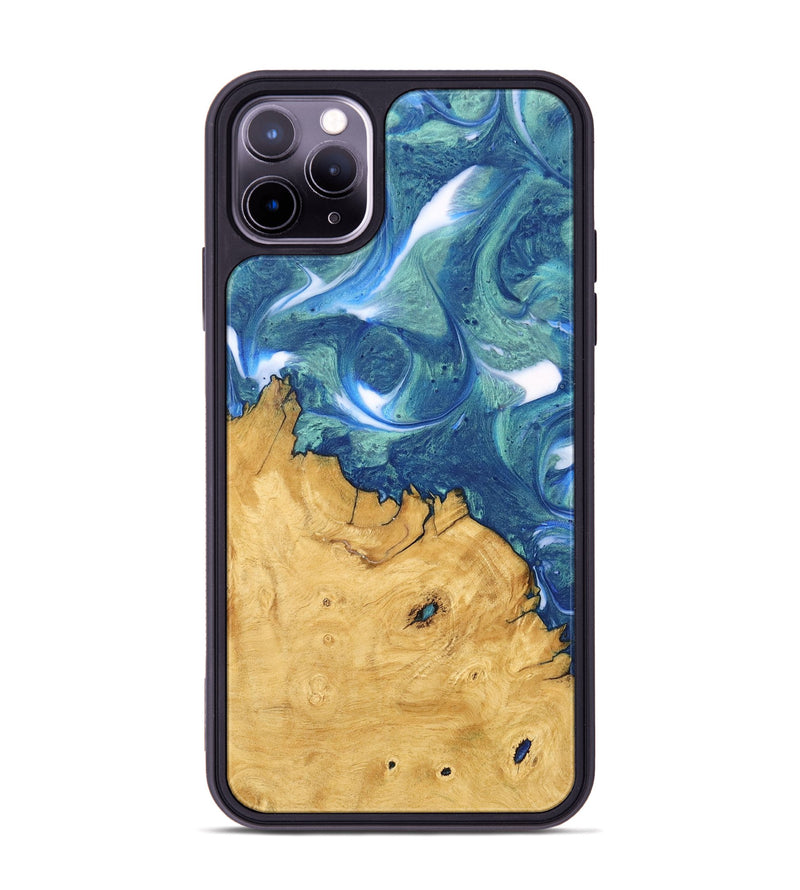 iPhone 11 Pro Max Wood Phone Case - Cristy (Blue, 747450)