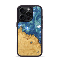 iPhone 16 Pro Wood Phone Case - Cristy (Blue, 747450)