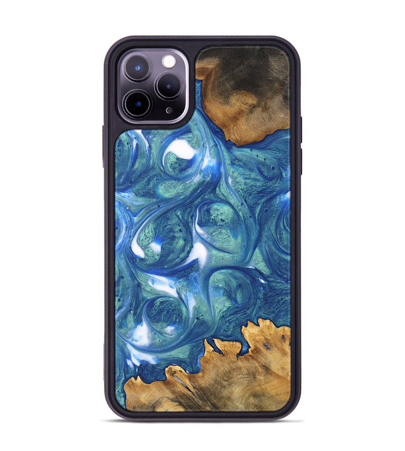 iPhone 11 Pro Max Wood Phone Case - Lum (Blue, 747459)