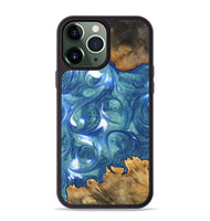 iPhone 13 Pro Max Wood Phone Case - Lum (Blue, 747459)