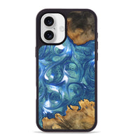 iPhone 16 Plus Wood Phone Case - Lum (Blue, 747459)