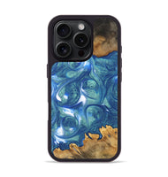 iPhone 16 Pro Wood Phone Case - Lum (Blue, 747459)