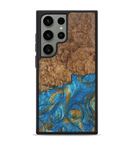 Galaxy S24 Ultra Wood Phone Case - Ara (Teal & Gold, 747470)