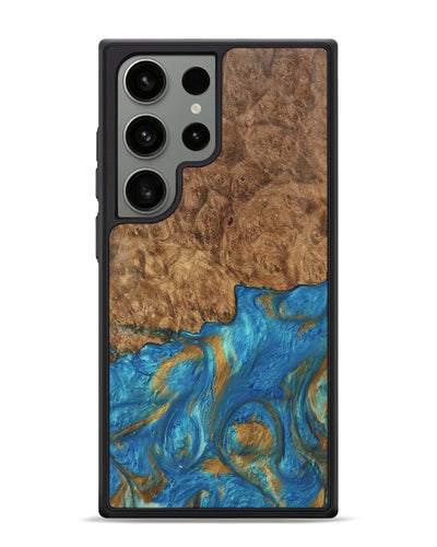 Galaxy S24 Ultra Wood Phone Case - Ara (Teal & Gold, 747470)