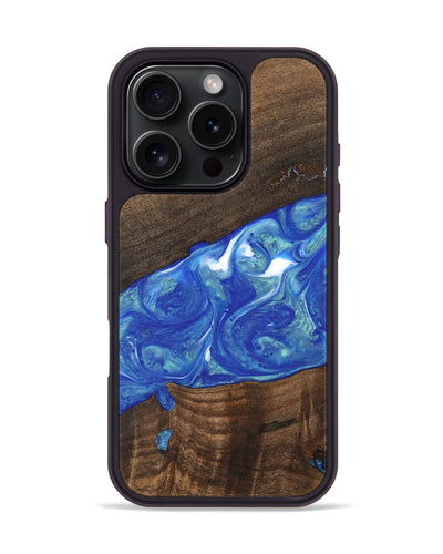 iPhone 16 Pro Wood Phone Case - Daron (Blue, 747478)