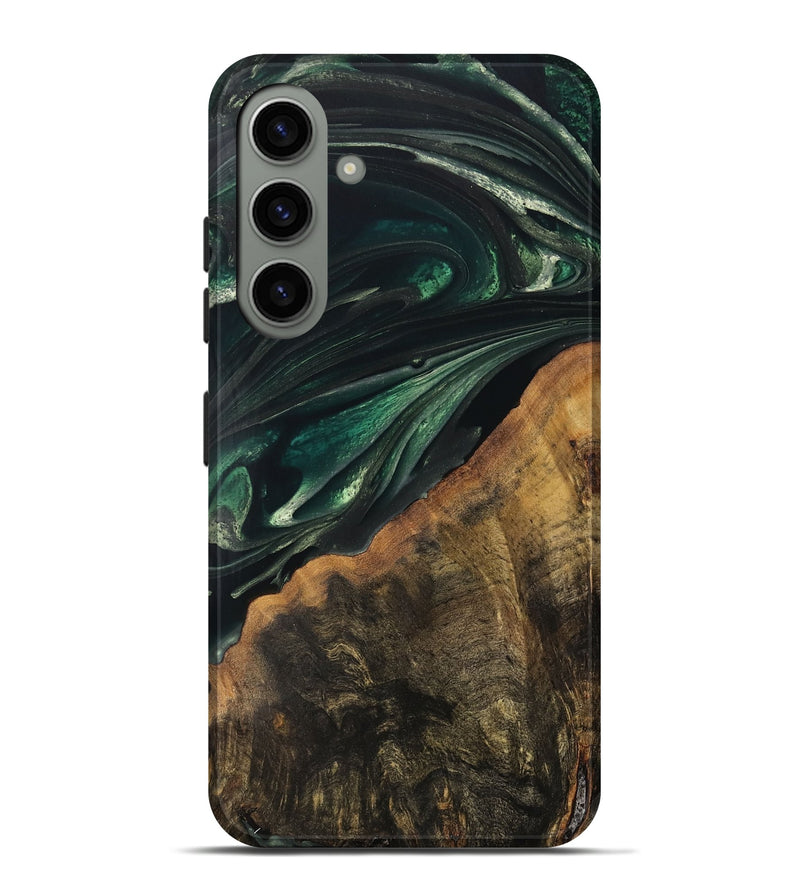 Galaxy S24 Plus Wood Live Edge Phone Case - Javion (Green, 747483)