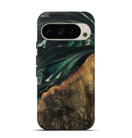 Pixel 9 Pro Wood Live Edge Phone Case - Javion (Green, 747483)