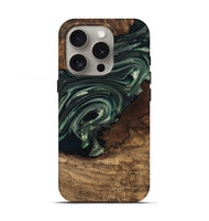 iPhone 16 Pro Wood Live Edge Phone Case - Ian (Green, 747484)