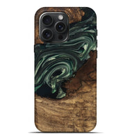 iPhone 16 Pro Max Wood Live Edge Phone Case - Ian (Green, 747484)