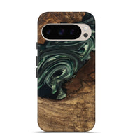 Pixel 9 Pro Wood Live Edge Phone Case - Ian (Green, 747484)