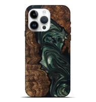 iPhone 15 Pro Max Wood Live Edge Phone Case - Ezra (Green, 747497)