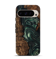 Pixel 9 Pro Wood Live Edge Phone Case - Ezra (Green, 747497)