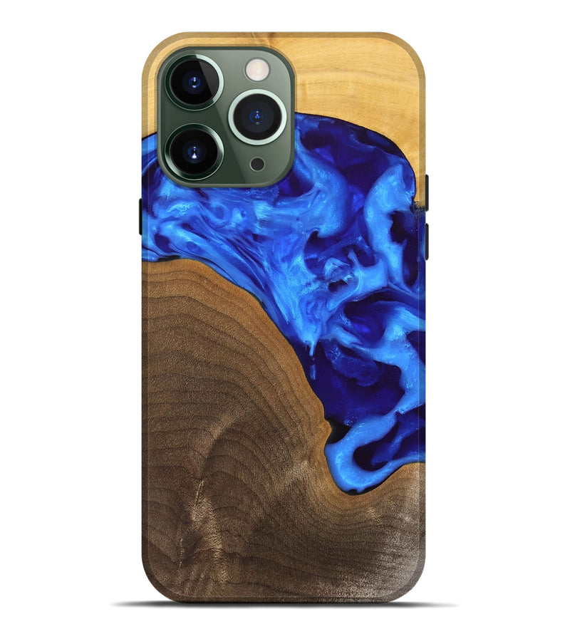 iPhone 13 Pro Max Wood Live Edge Phone Case - Jadiel (Blue, 747498)