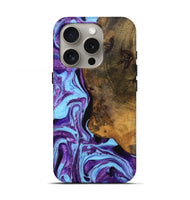 iPhone 16 Pro Wood Live Edge Phone Case - Ivette (Purple, 747500)