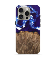 iPhone 16 Pro Wood Live Edge Phone Case - Alisa (Blue, 747501)