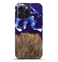 iPhone 16 Pro Max Wood Live Edge Phone Case - Alisa (Blue, 747501)