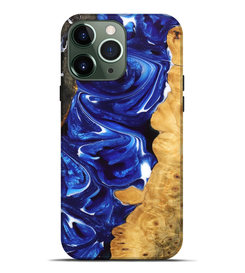 iPhone 13 Pro Max Wood Live Edge Phone Case - Marnie (Blue, 747506)