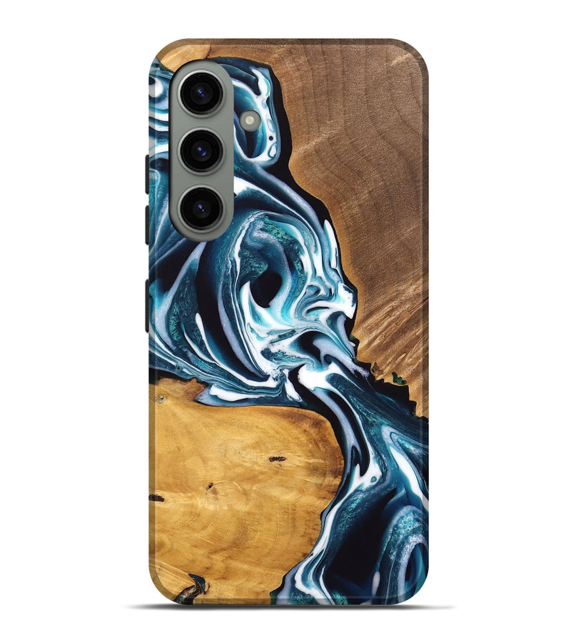 Galaxy S24 Plus Wood Live Edge Phone Case - Cecelia (Blue, 747507)