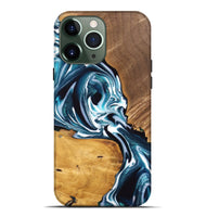 iPhone 13 Pro Max Wood Live Edge Phone Case - Cecelia (Blue, 747507)