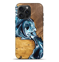 iPhone 16 Pro Max Wood Live Edge Phone Case - Cecelia (Blue, 747507)