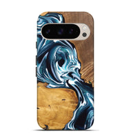 Pixel 9 Pro Wood Live Edge Phone Case - Cecelia (Blue, 747507)