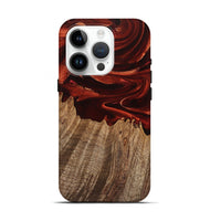 iPhone 15 Pro Wood Live Edge Phone Case - Jacey (Red, 747579)