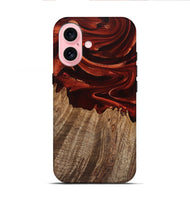 iPhone 16 Wood Live Edge Phone Case - Jacey (Red, 747579)