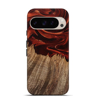 Pixel 9 Pro Wood Live Edge Phone Case - Jacey (Red, 747579)