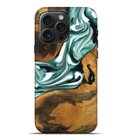 iPhone 16 Pro Max Wood Live Edge Phone Case - Lular (Green, 747584)