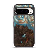 Pixel 9 Pro Wood Phone Case - Giles (Teal & Gold, 747694)