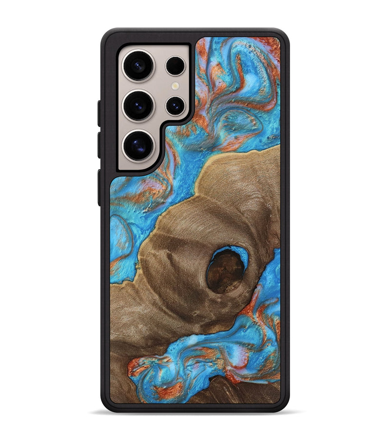 Galaxy S25 Ultra Wood Phone Case - Saniyah (Teal & Gold, 747695)