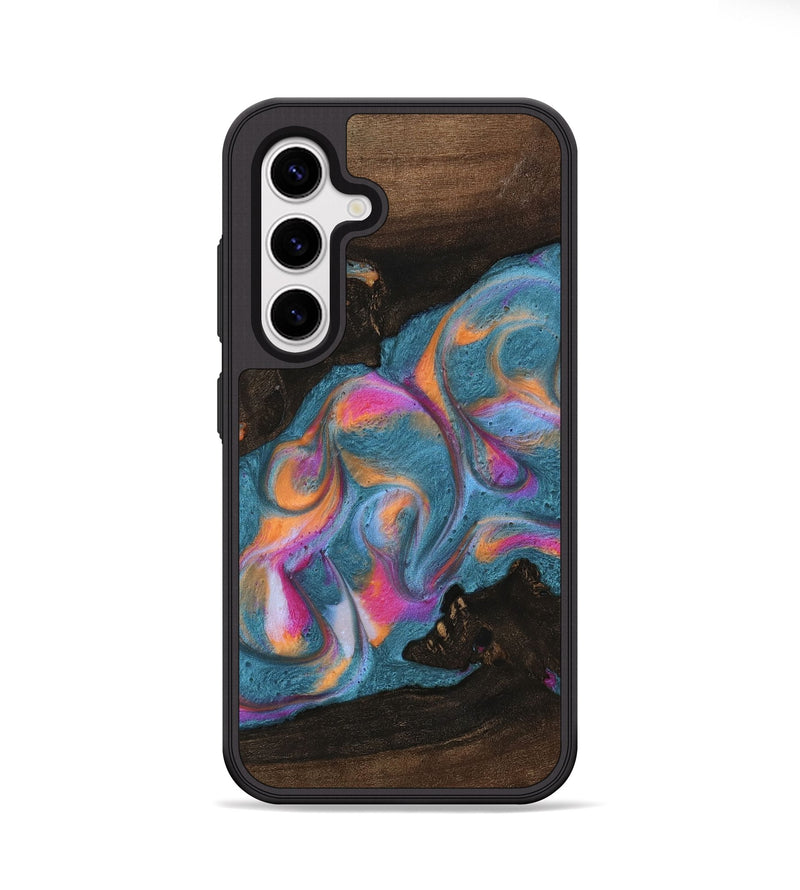 Galaxy S25 Wood Phone Case - Nylah (Blue, 747704)