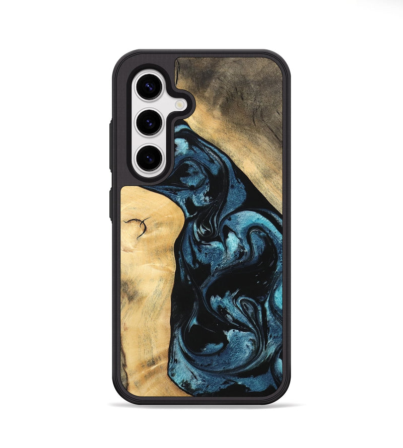 Galaxy S25 Wood Phone Case - Adah (Blue, 747741)