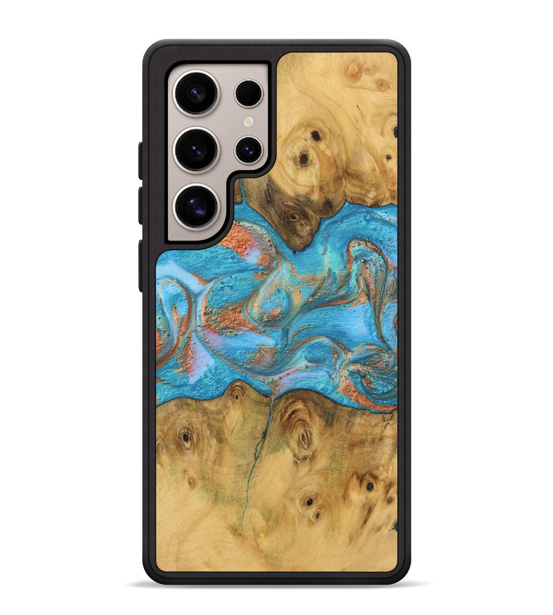 Galaxy S25 Ultra Wood Phone Case - Eris (Teal & Gold, 747756)