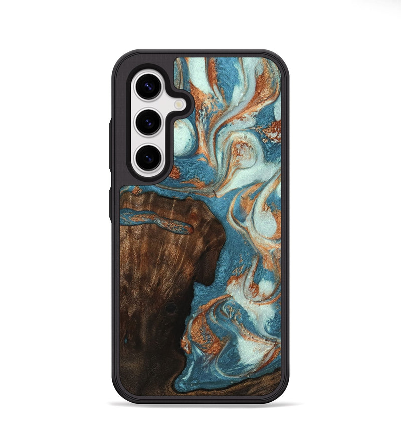 Galaxy S25 Plus Wood Phone Case - Velda (Teal & Gold, 747764)