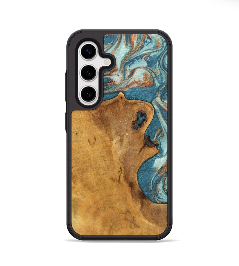 Galaxy S25 Wood Phone Case - Wendell (Teal & Gold, 747765)