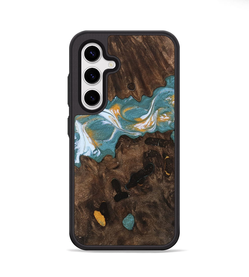 Galaxy S25 Wood Phone Case - Westin (Teal & Gold, 747895)