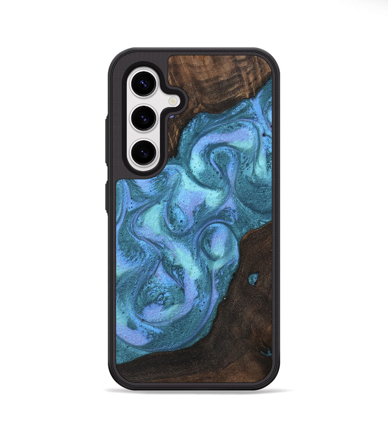 Galaxy S25 Wood Phone Case - Una (Blue, 747942)