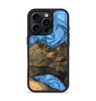 iPhone 16 Pro Wood Phone Case - Zeke (Blue, 748083)