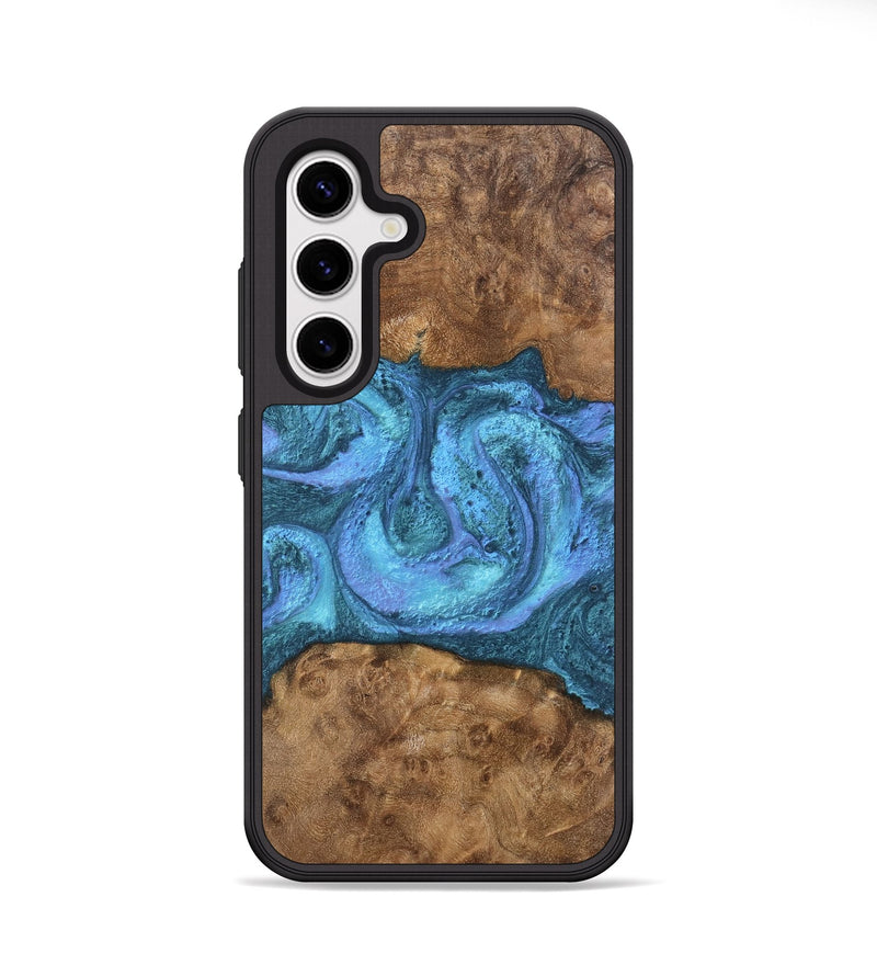 Galaxy S25 Wood Phone Case - Myrtis (Blue, 748088)