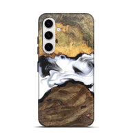 Galaxy S25 Wood Live Edge Phone Case - Nolan (Black & White, 748108)