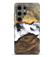 Galaxy S25 Ultra Wood Live Edge Phone Case - Nolan (Black & White, 748108)