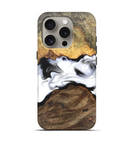 iPhone 16 Pro Wood Live Edge Phone Case - Nolan (Black & White, 748108)