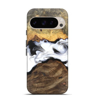 Pixel 9 Wood Live Edge Phone Case - Nolan (Black & White, 748108)